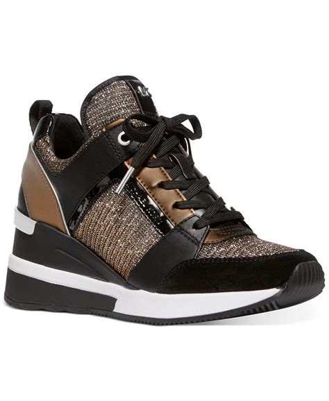 michael kors georgie trainer black rose|michael kors georgie sneakers.